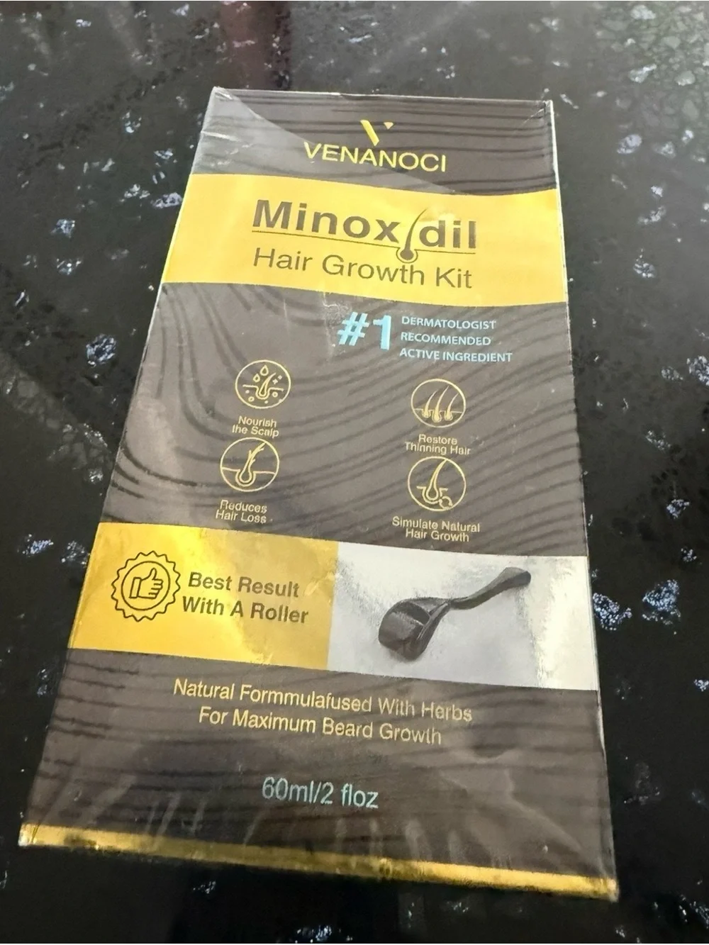 5% Minoxidil hair & Beard Growth Kit – Black & Yellow